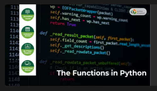 The Functions in Python Course