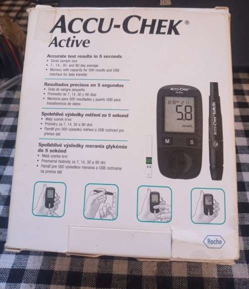 Accu-chek Glucometer(to check sugar levels for diabetics)
