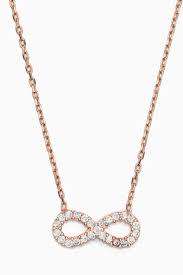 Gorgeous Gold Tone Infinity necklace pendant and chain