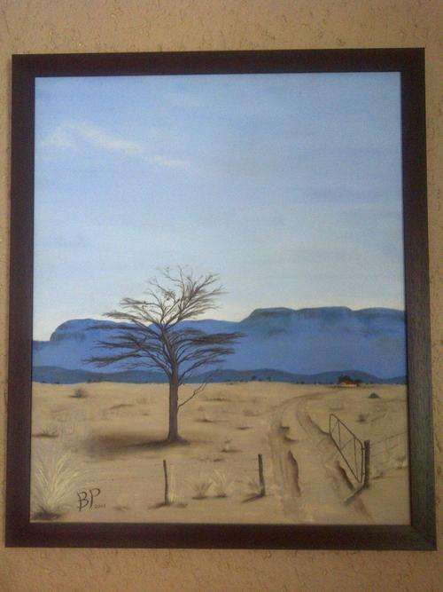 Beautiful B. Pienaar painting in frame