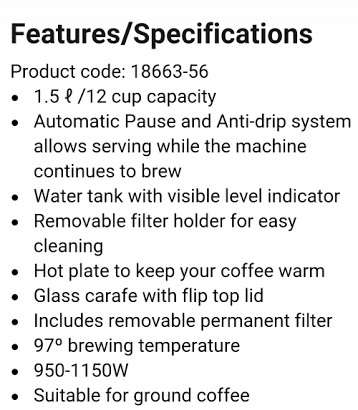 Russell Hobbs Futura 1.5L Filter Coffee Maker