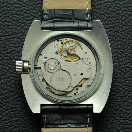 Large Osco Jump Hour Stainless Steel BFG 582 Watch