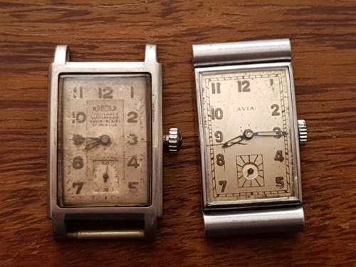 12 vintage watches and trench watches Longines, Cyma, Roamer