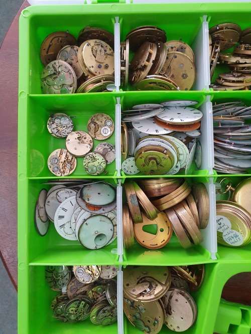 Lots of Fusee & pocket watch movements, cases and covers