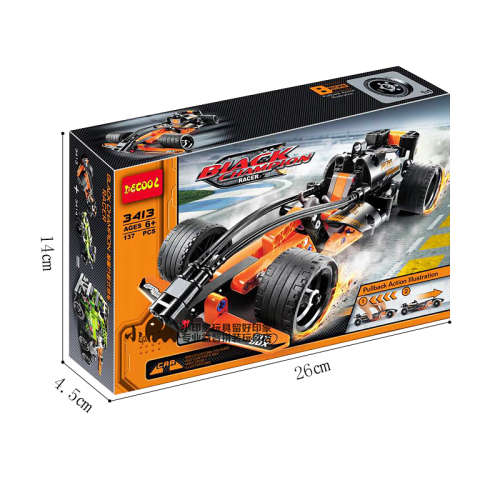 Christmas gifts Assemble Buliding Block Pullback Racing Car Model Educational Toy Boys&Girls (137pcs