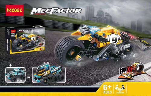 Christmas gifts Assemble Buliding Block Pullback Racing Car Model Educational Toy Boys&Girls (140pcs