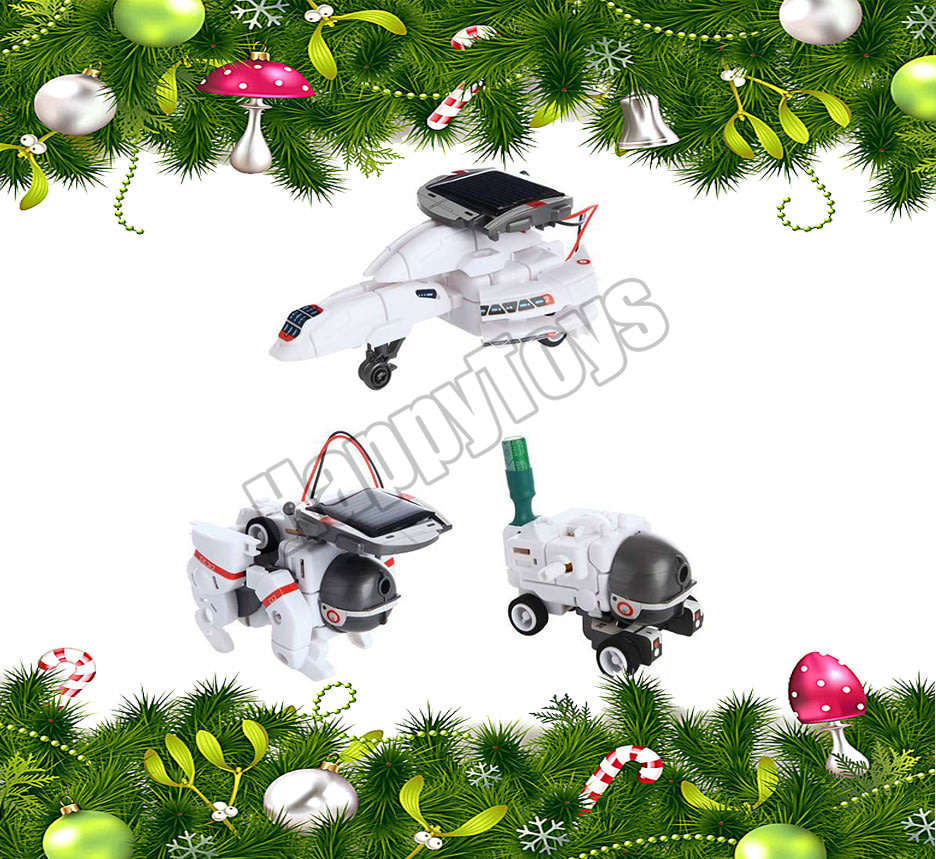 DIY Solar toy robot Educational Building Toy Assembly Kit 7 in 1 Space Fleet