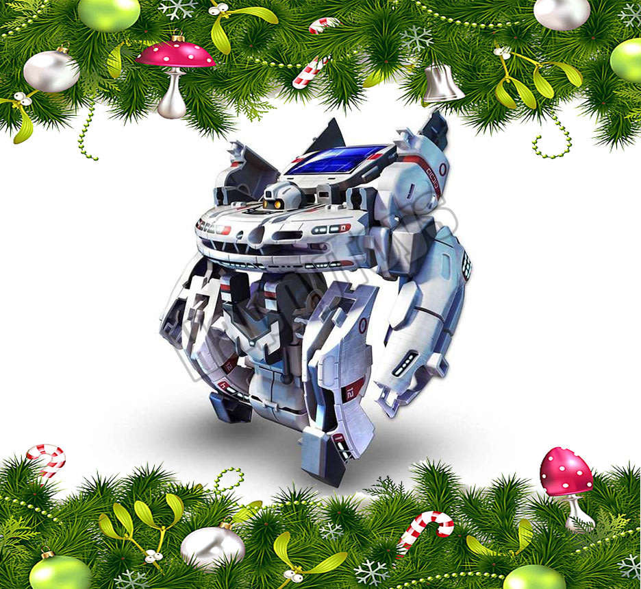 DIY Solar toy robot Educational Building Toy Assembly Kit 7 in 1 Space Fleet