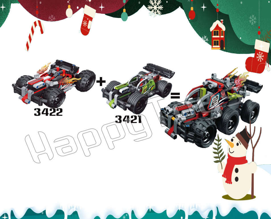 Assemble Buliding Block Pullback Racing Car Model Educational Toy Boys&Girls 139pcs)