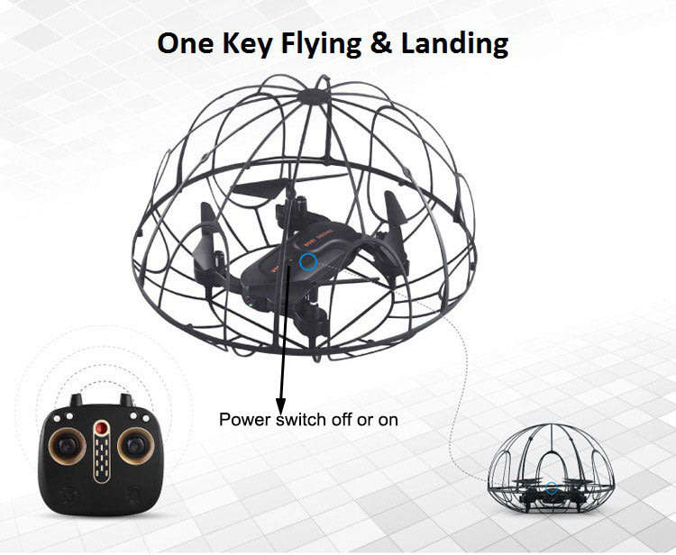 smart folding anti-collision drone toy 6axis Gyro mobile APP remote control 720Pwifi camera
