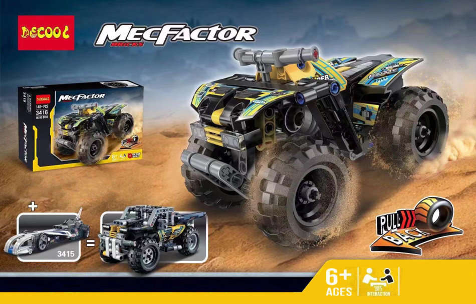 Assemble Buliding Block Pullback Racing Car Model Educational Toy Boys&Girls (148pcs