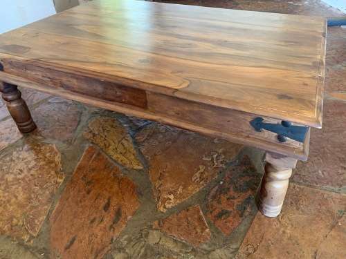 Solid Rattan wooden coffee table