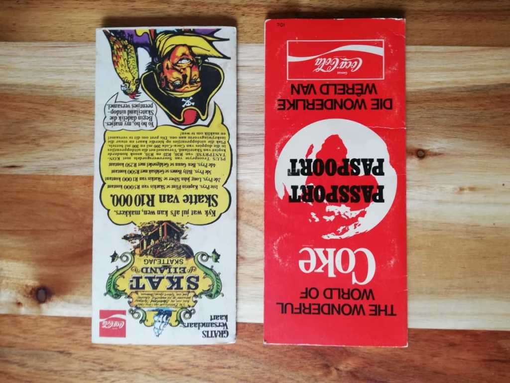 1975 Coks Cola Bottle top Liners Passport to the World and Treasure Island