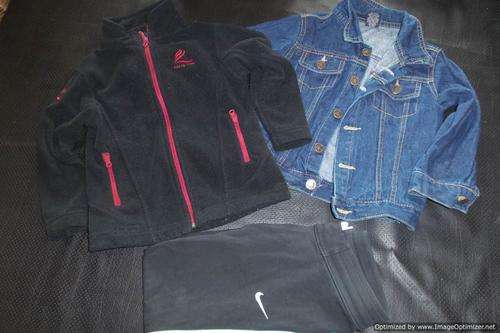 Kway Jacket and Denim Jacket and nike pants 3-4 years