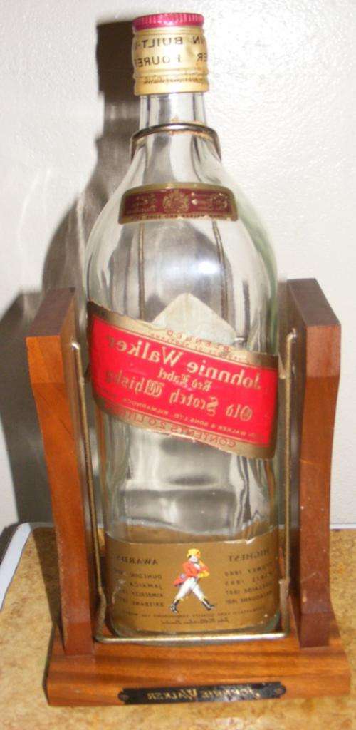 BIG JOHNNY WALKER RED LABEL BOTTLE WITH STAND