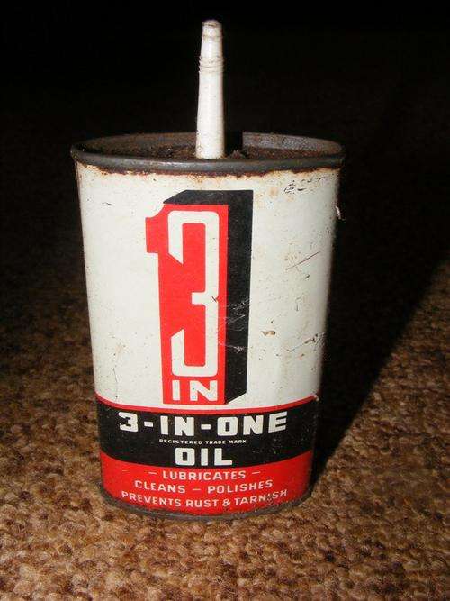 TIN 3-in-one oil lubricates cleans polishes prevents rust &tarnish
