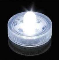 Wedding Decorations - waterproof tealight led battery candles = SNOW WHITE