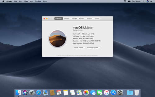 Macbook Pro (13inch) Mid 2012 Intel Core i5