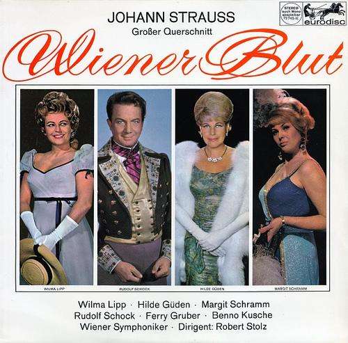 WIENER BLUT - JOHANN STRAUSS - RUDOLPH SHOCK AND OTHERS - LP