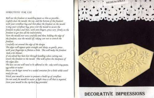 CAKE ICING EMBOSSING PLATE - MEDIUM SPRAY