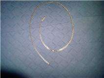 18ct Gold Mens square-link chain