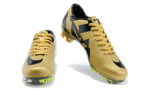 Nike Mercurial Vapor Superfly III FG Men's Football Boots Shoes - Gold Leopard