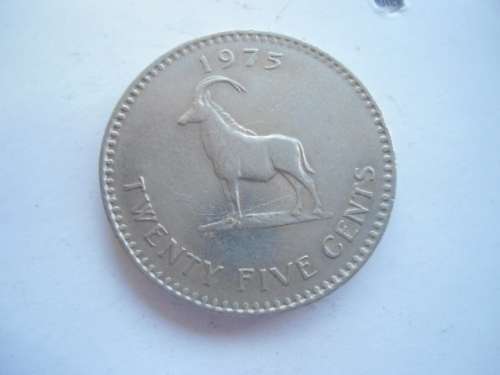 1975 TWENTY FIVE CENTS RHODESIA