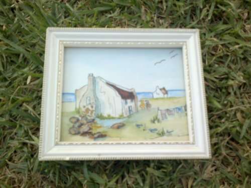 STUNNING SMALL FRAMED PAINTING NY RONI