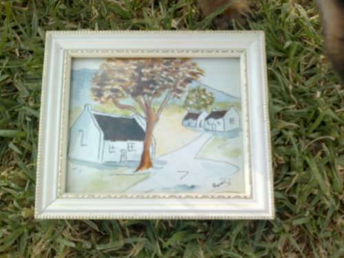 STUNNING SMALL FRAMED PAINTING NY RONI