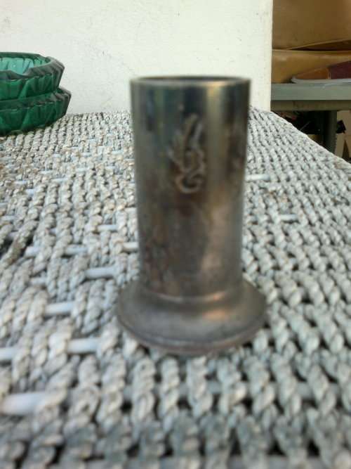 VINTAGE METAAL TANDESTOKKIE HOUER