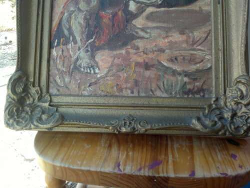 STUNNING FRAMED ANTIQUE PAINTING,NEEDS A CLEANING
