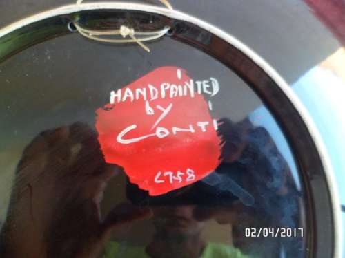 STUNNING BIG HAND PAINTED PLATE BY CONTI
