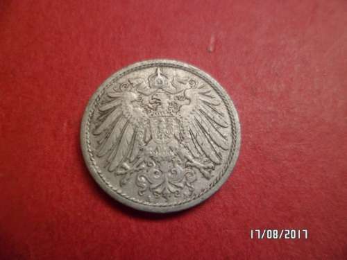 RARE 1907 DEUTSCHES REICH 10 PFENNIG