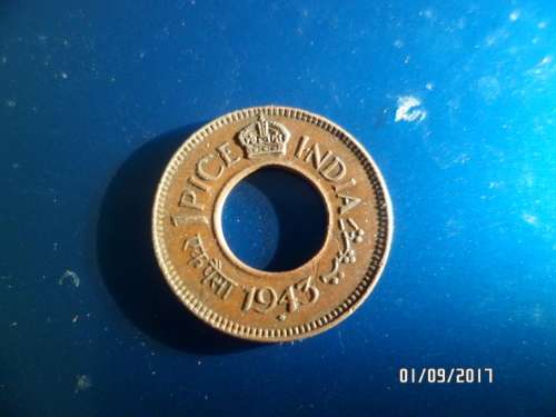 1 Pice - George VI 1943 LOW MINTAGE 164,659