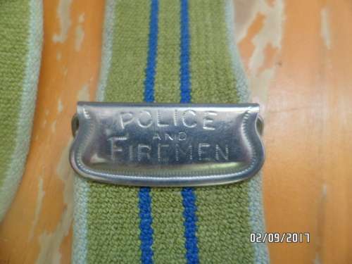 Australian Police and Firemen Suspenders Braces 1960s