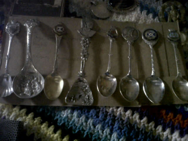 NICE COLLECTION OF  RARE COLLECTIBLE SPOON LOW PRICE BARGAIN.BID PER SPOON(8)