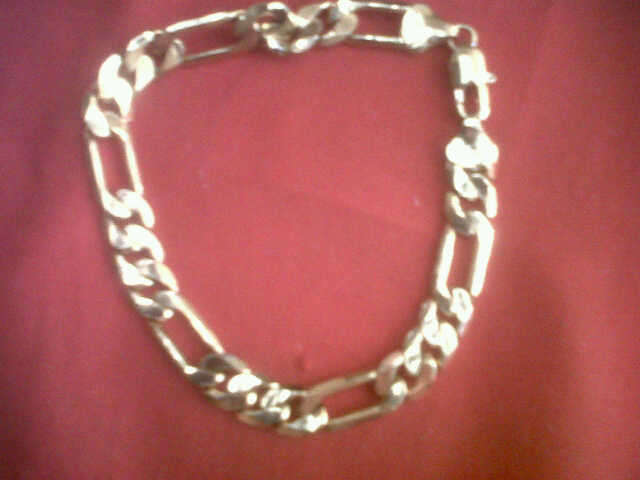 mens Gold Fusion Figaro Bracelet