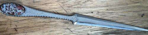 VINTAGE LETTER OPENER WITH CUT GEM ON IT
