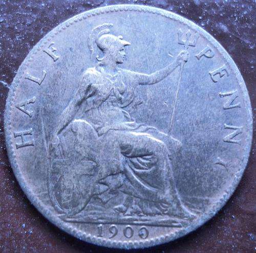 NICE 1900 HALF PENNY COIN