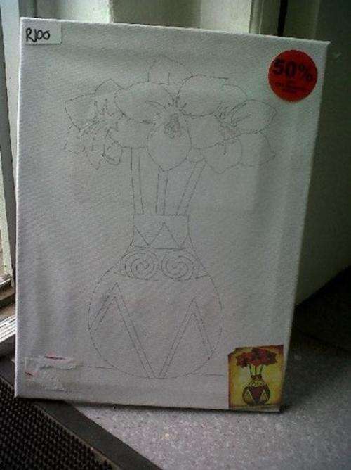 5 STUNNING CANVAS WITH FLOWERs ON @ LOW PRICE.INCLUDE PAINT