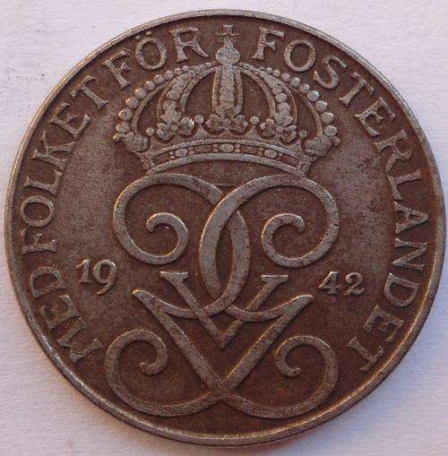 RARE 1942 5 ORE COIN