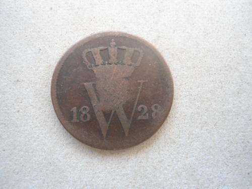 RARE 1828 NETHERLANDS 1 CENT COIN