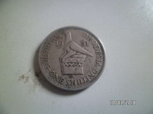 SOUTHERN RHODESIA 1951 ONE SHILLING