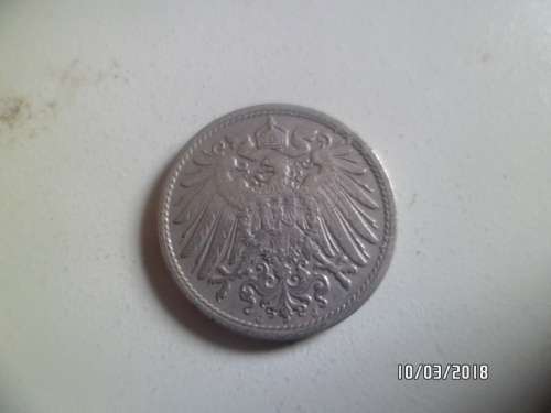 10 PFENNIG 1913 (j) DEUTSCHES REICH COIN