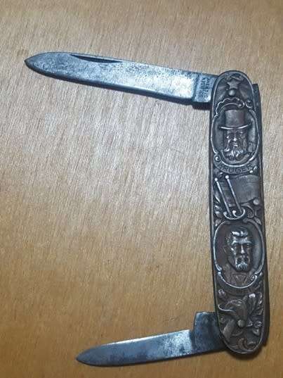 Paul Kruger & Christiaan de Wet Eendracht Maakt Macht Pocket Knife (Solingen Germany)