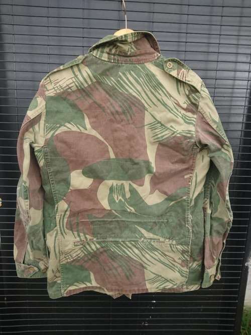highly collectible,RHODESIAN Camouflage Jacket with rank number stamped,size M