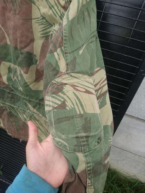 highly collectible,RHODESIAN Camouflage Jacket with rank number stamped,size M