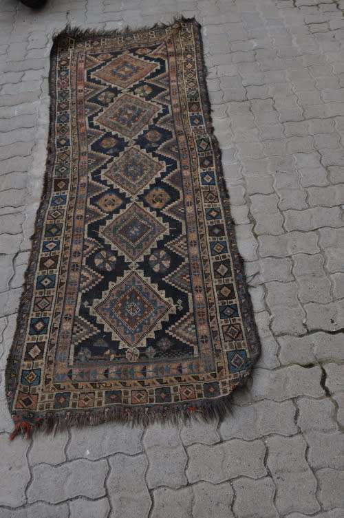 VINTAGE HANDMADE SHIRAZ  RUNNER FROM IRAN 75X215CM