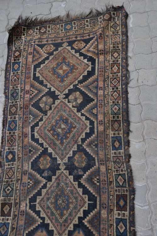 VINTAGE HANDMADE SHIRAZ  RUNNER FROM IRAN 75X215CM