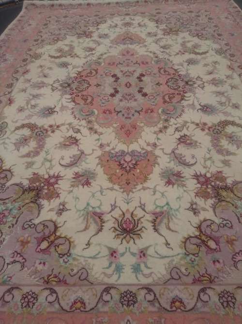 persian floweral Tabriz silk touch and cotton base size 155*215cm.